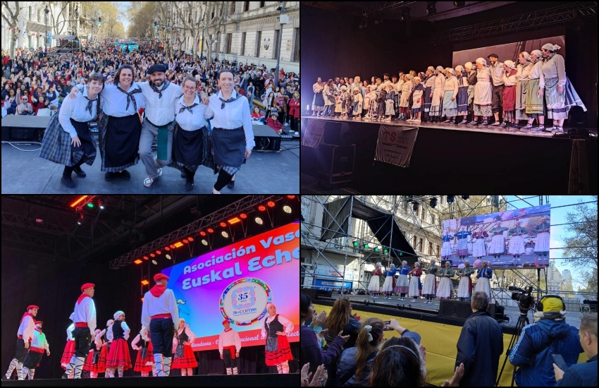 En numerosos escenarios de todo el país, la comunidad vasca dijo presente con la danza en las celebraciones por el Día del inmigrante: Euskaltzaleak de Buenos Aires, Gure Etxea de Tandil, Euskal Echea de Comodoro Rivadavia y Laurak Bat de Buenos Aires