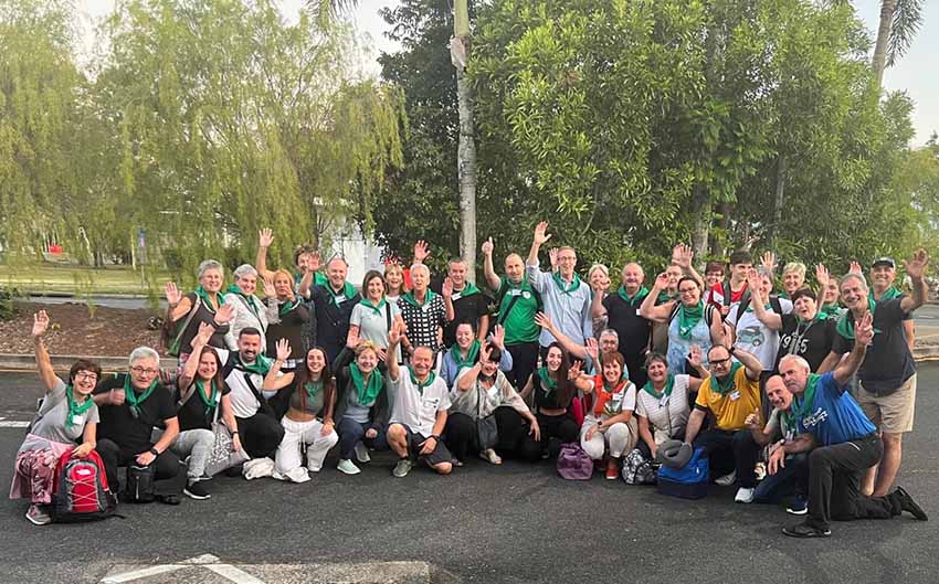 La expedición de Euskal Australiar Alkartea a su llegada a Cairns. Este lunes es su primer día entero en el continente(foto (EAA)