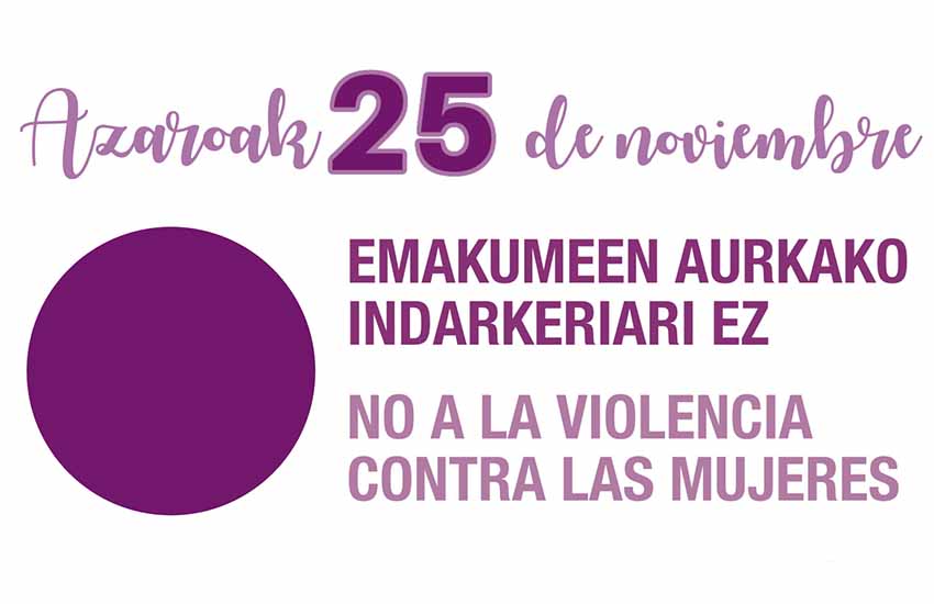 Imagen Biblioteca Municipal de Leioa en la celebración del Día Internacional para la eliminación de la violencia contra las mujeres