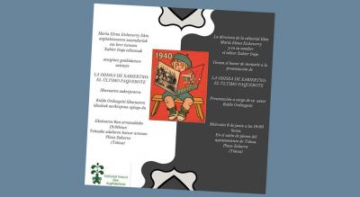 Invitación para la presentación del libro "La odisea de Xabiertxo, el último paquebote" de Koldo Ordozgoiti mañana en Tolosa