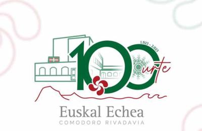 La diseñadora vasca comodorense Wanda Bazán es la autora del diseño del logo del Centenario de la decana euskal etxea patagónica