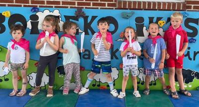 Proponen iniciar en Bruselas una cita lúdica semanal para niños y niñas de 3-7 años. En la imagen, txikis de la Ikastola de Boise (foto BI)