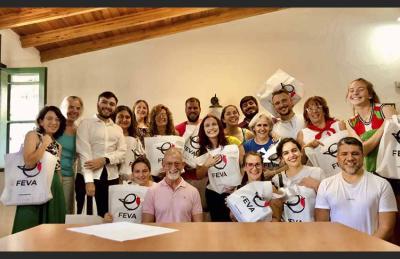 Participantes del primer barnetegi del cuatrienio 2024-2027 del programa Euskara Munduan, que organizan FEVA y el Instituto Vasco Etxepare, el pasado enero en Euzkal Etxea de San Nicolás