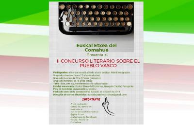 2º Concurso Literario de Euskal Etxea del Comahue