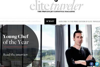 Eneko Atxa, chef del Azurmendi de Larrabetzu (Bizkaia), elegido mejor chef joven del mundo 2015 por la revista Elite Traveler.