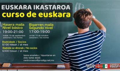 Nuevos cursos de euskera 2019-2020