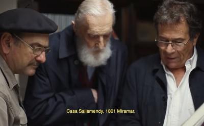 Luis A. Echegaray, Mikel Ezkerro y Kepa Etchandy en una escena del film 'Gaucho Basko'