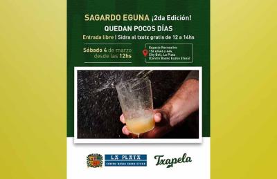 Organizado por sidra 'Txapela' y Euzko Etxea de La Plata, el II Sagardo Eguna (Día de la sidra vasca) será este sábado en City Bell (La Plata)