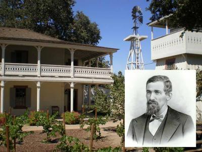 El Leonis Adobe Museum está situado en lo que fue el rancho del 'bandido vasco' Miguel Leonis (en el recuadro) (foto EuskalKultura.eus)