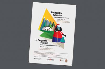 Cartel del curso "De Engracia a Garazi, el misterio de los nombres en Navarra"