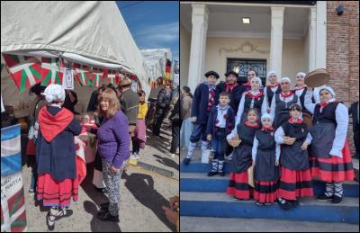 Gure Etxe Maitea participó en la conmemoración el Día del Inmigrante con danza vasca y nativa y un stand en la feria gastronómica