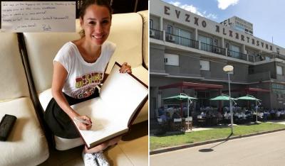 Carolina Ardohaín ‘Pampita’ visitó el Hotel Euzko Alkartasuna de Macachín