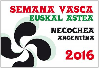 Primera publicidad de la Semana Vasca 2016 en Necochea