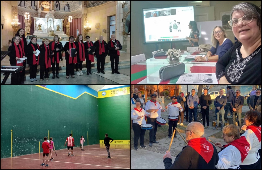 Coro, dirigido por Deysi Giordano; Curso de euskera, con la irakasle Flor Deniz; Escuela de pelota, a cargo de Nicolás Vesprini y la Tamborrada, dirigida por Luis Carricaburu, son algunas de las actividades que se desarrollan en Euzko Etxea de Villa María