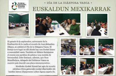 El Día de la Diáspora Vasca se festejó también en Euskal Etxea de la Ciudad de México