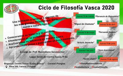 Ciclo de Filosofía Vasca en la Euskal Etxea de Coronel Pringles