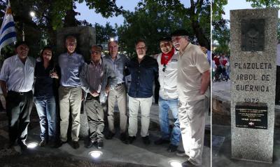 En el marco de las actividades por el Día del Euskera el Centro Euskal Erria rindió homenaje a Gernika en la Plaza montevideana homónima