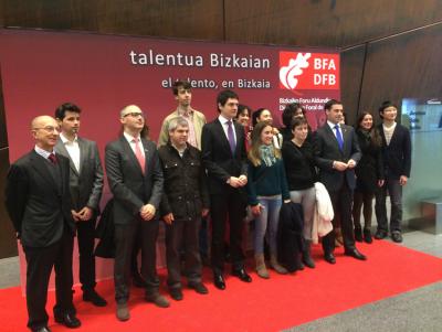 Acto de presentación de la red "Be Basque Talent Network", presidido por el Diputado de Presidencia, Unai Rementeria, y por el Diputado de Promoción Económica, Imanol Pradales (foto Bizkaimedia)