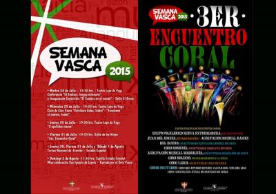 Carteles anunciadores de la Semana Vasca de Chile 2015