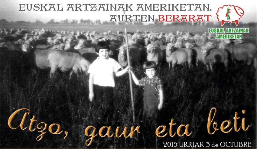 Euskal Artzainak Ameriketan elkartearen 2015 festaren afitxa