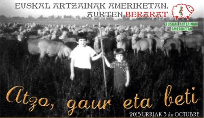 Cartel anunciador de la Fiesta Anual de Euskal Artzainak Ameriketan