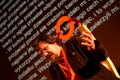 El escritor Iban Zaldua, en un festival literario en Wroclaw, Polonia (foto Etxepare.eus)