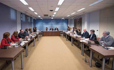 Renovado el mismo, primera reunión de la legislatura del Consejo Asesor de Relaciones con las Colectividades Vascas en el Exterior, primera con Gorka Alvarez Aranburu como director, 1 de marzo de 2017 (foto Irekia)