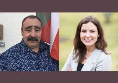 Aitor Narvaiza, candidato a sheriff en Elko, Nevada; y Diana Lachiondo, candidata a Ada County Commissioner en Boise, Idaho