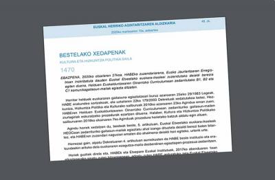 Boletín EHAA-BOPV del 10 de marzo con la Convocatoria