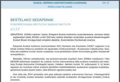 La Convocatoria del Instituto Vasco Etxepare apoya las clases de euskera en Centros Vascos y federaciones de EE