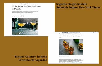 'Basque Country' y sidra con gin son dos de los cócteles que sugiere el New York Times