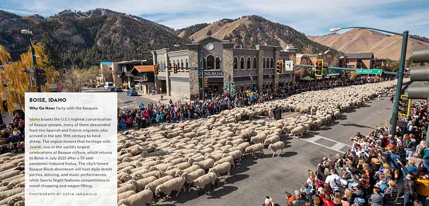 National Geographic no tiene dudas el recomendar visitar Boise en tiempo de Jaialdi en 2025 y sumarse a la fiesta vasca local