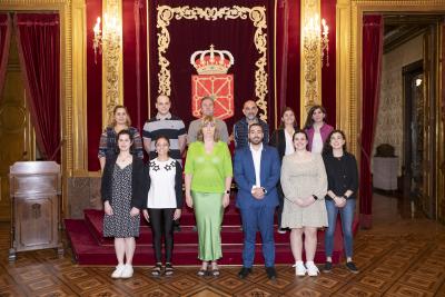 Ana Ollo el pasado verano en la recepción a jóvenes de Centros Navarros de Argentina