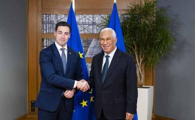 Pradales lehendakaria urtarrilean Bruselara egin bidaia ofizialean Europako Kontseilujo presidente Antonio Costa portugaldarrekin